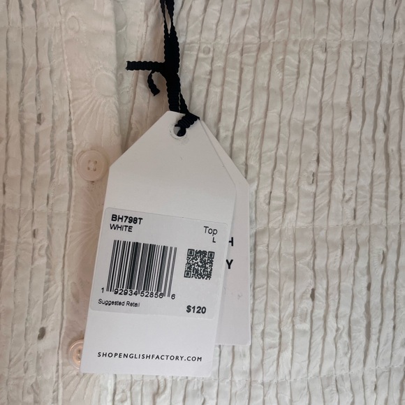 English Factory :: Eyelet Embroidered Cotton Blouse :: Large - Picture 7 of 13